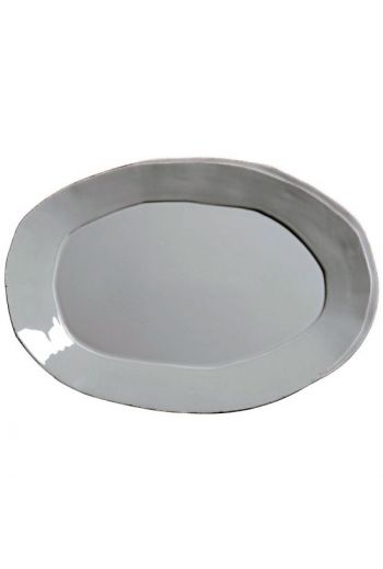 Lastra Gray Oval Platter
