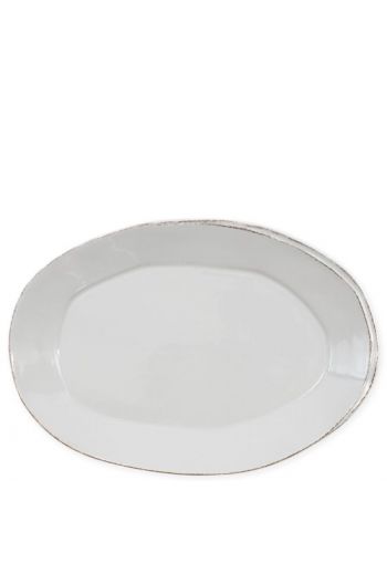  Lastra Light Gray Oval Platter