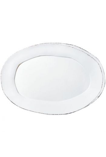 Lastra White Oval Platter