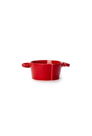 LASTRA RED SMALL HANDLED BOWL