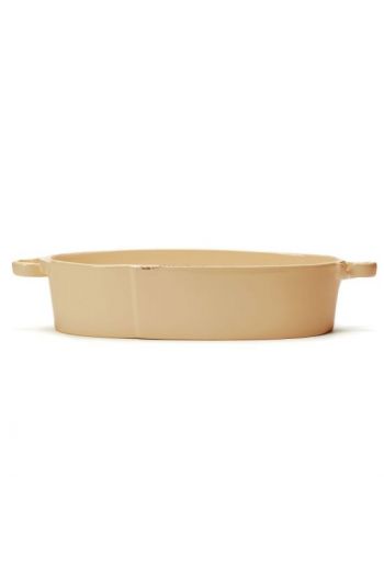 Lastra Cappuccino Handled Oval Baker