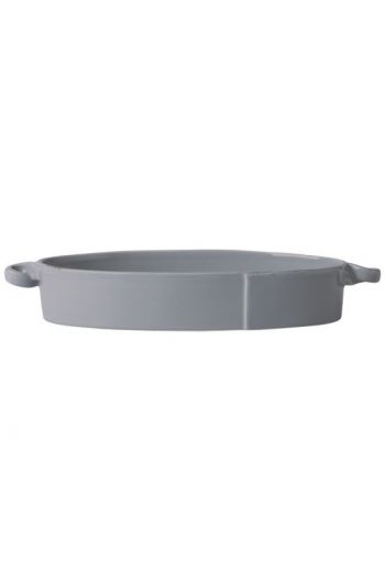 Lastra Cappuccino Handled Oval Baker-Gray