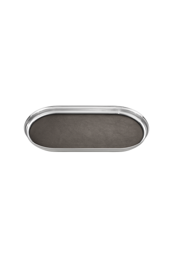 Georg Jensen Manhattan Tray Mirror Polished Stainless Steel - H: 1.1 inches. W: 13.78 inches. Ø: 7.09 inches.