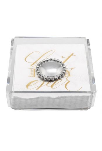 Best Day Ever Pearled Acrylic Napkin Box