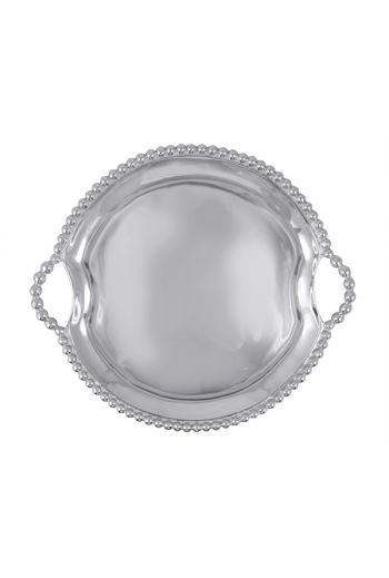 Pearled Round Handle Tray