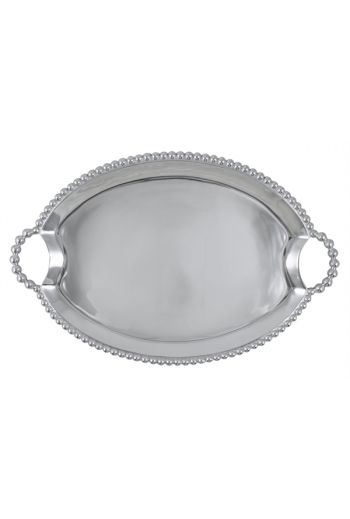 Pearled Oval Handle Tray