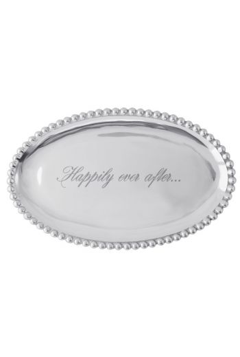 HAPPILY EVER AFTER Pearled Oval Platter