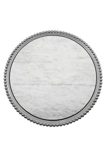 Pearled Marble Round Platter