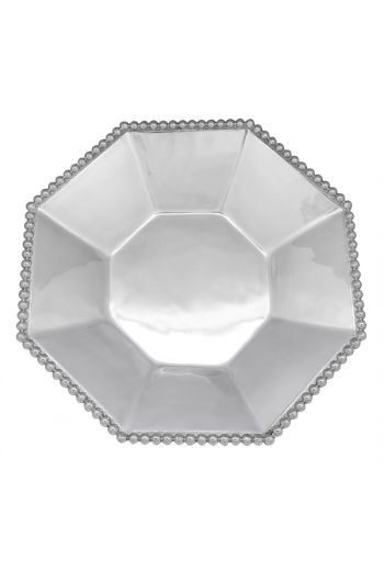 Pearled Octagonal Serving Bowl