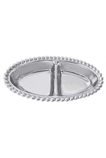 Pearled Oval Sectional Server