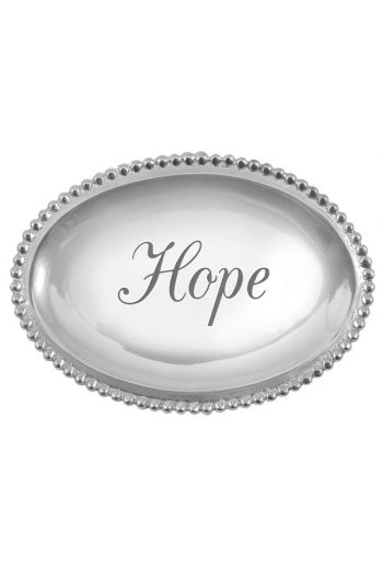 HOPE Beaded Oval Statement Tray