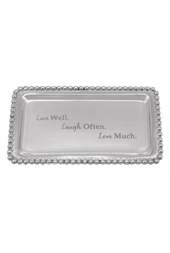 LIVE WELL. LAUGH OFTEN. LOVE MUCH. Beaded Tray