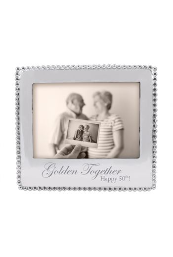GOLDEN TOGETHER! HAPPY 50TH! BEADED 5X7 FRAME
