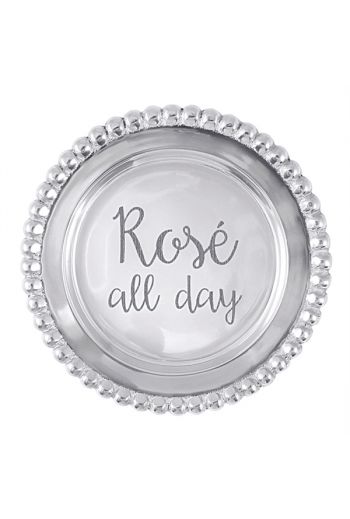 ROSE ALL DAY BEADED WINE PLATE