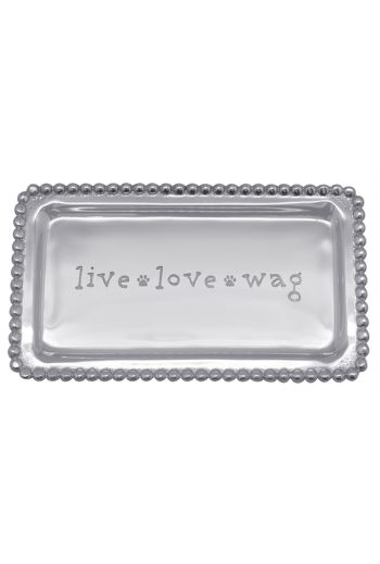LIVE. LOVE. WAG. BEADED STATEMENT TRAY