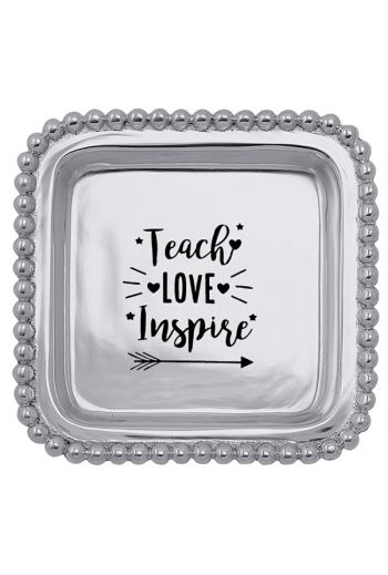 TEACH.LOVE.INSPIRE BEADED POST-IT NOTE HOLDER