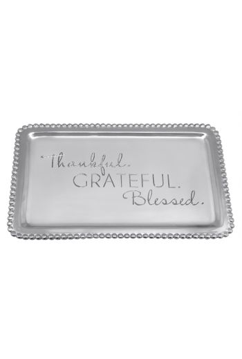 THANKFUL, GRAEFUL, BLESSED BEADED BUFFET TRAY