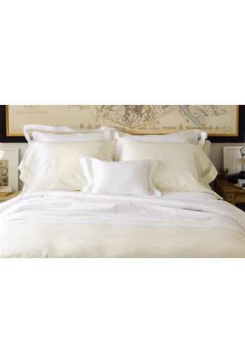 MATOUK Olivia Full/Queen Flat Sheet 94x112 - Available Colors: Ivory and White