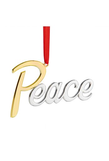 Holiday - Peace Ornament 4.5” W x 3” H