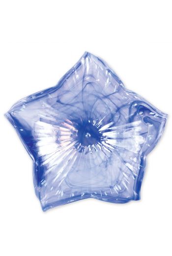 Vietri Onda Glass Cobalt Star Centerpiece