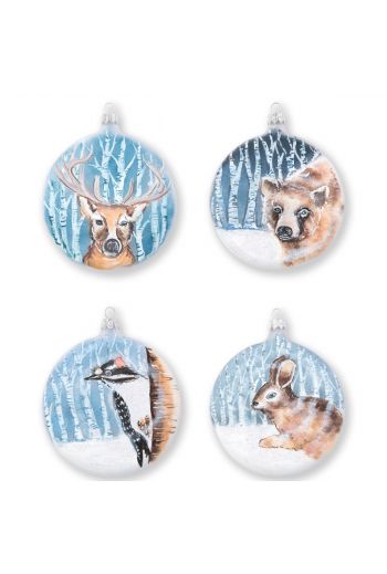 Vietri Ornaments Into the Woods Assorted Ornaments - Set of 4