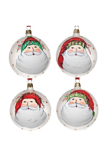 Vietri Old St. Nick Assorted Ornaments - Set of 4