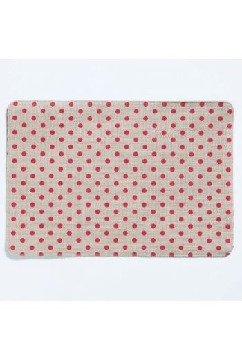 Vietri Old St Nick Red and Natural Striped/Dot Placemat