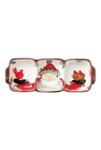 Vietri Old St. Nick Three-Part Server