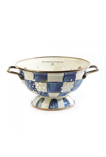 MacKenzie-Childs Royal Check Small Colander - 6.25" dia., 3.5" tall