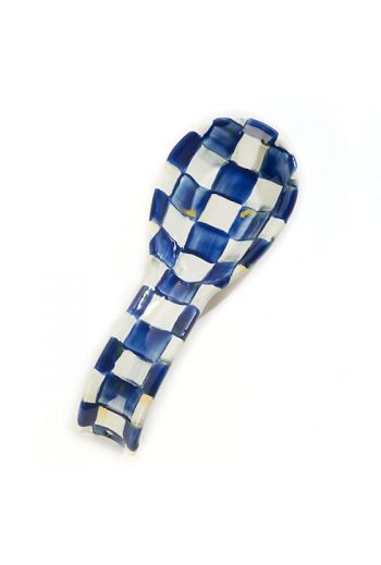 MacKenzie-Childs Royal Check Spoon Rest - 8.5" long, 1.5" tall