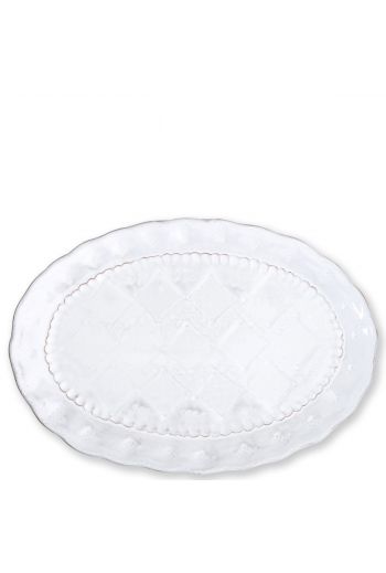 Vietri Bellezza Stone White Medium Oval Platter