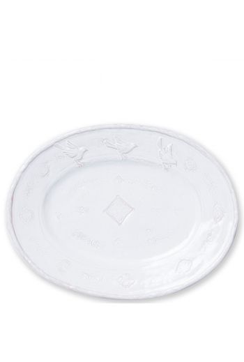Vietri Bellezza Stone White Large Oval Platter