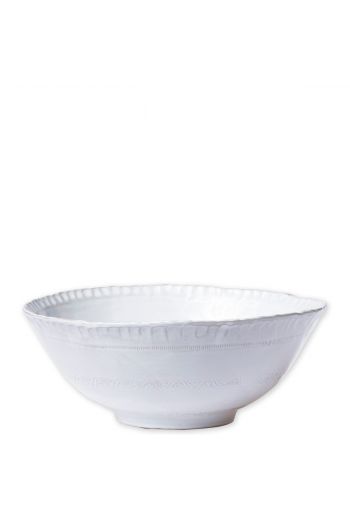 Vietri Bellezza Stone White Medium Deep Serving Bowl