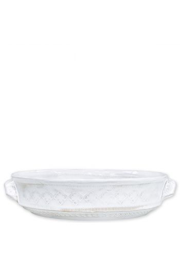 Vietri Bellezza Stone White Medium Round Baking Dish