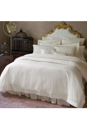 SFERRA Giza 45 Lace Queen Flat Sheet 96x114  -  Available in Ivory and White