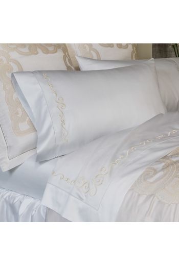 SFERRA Giza 45 Severina Queen Flat Sheet 96x114  -  Available in White/Ivory