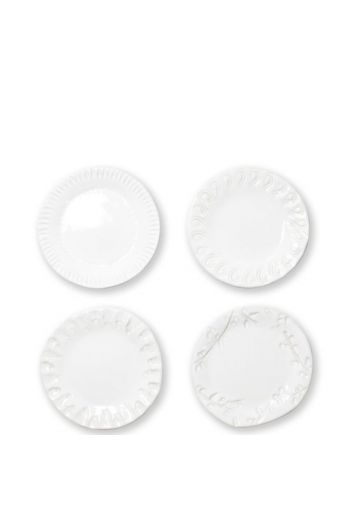  Incanto Stone White Assorted Canape Plates - Set of 4