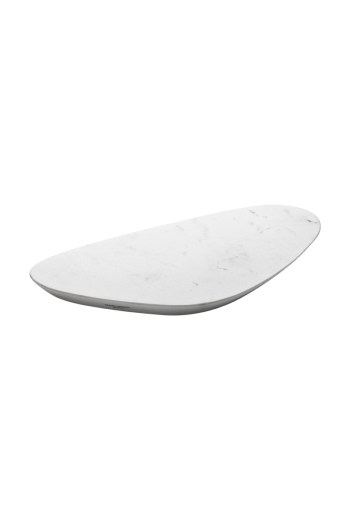Georg Jensen Sky Serving Board, Medium Marble - H: 0.79 inches. W: 13.78 inches. D: 7.48 inches.