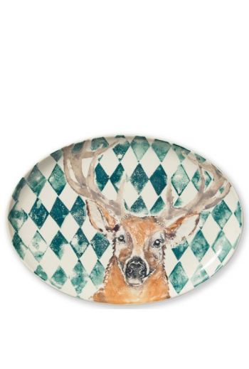 Into The Woods Deer Large Oval Platter