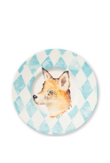 Into The Woods Fox Round Rimmed Platter