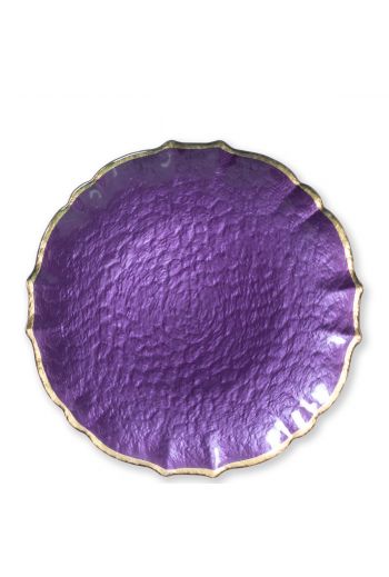 Vietri Baroque Glass Purple Service Plate/Charger