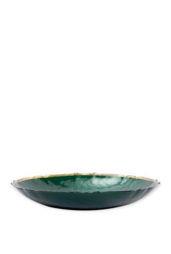 Vietri Baroque Glass Emerald Medium Bowl