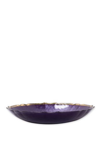 Vietri Baroque Glass Purple Medium Bowl