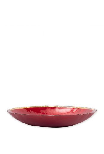 Vietri Baroque Glass Red Medium Bowl