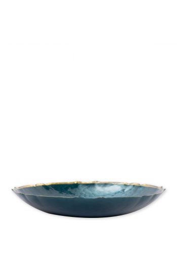 Vietri Baroque Glass Teal Medium Bowl