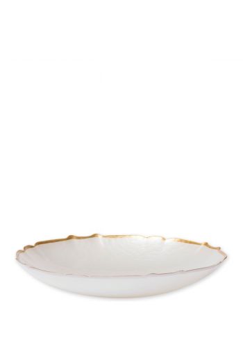 Vietri Baroque Glass White Medium Bowl