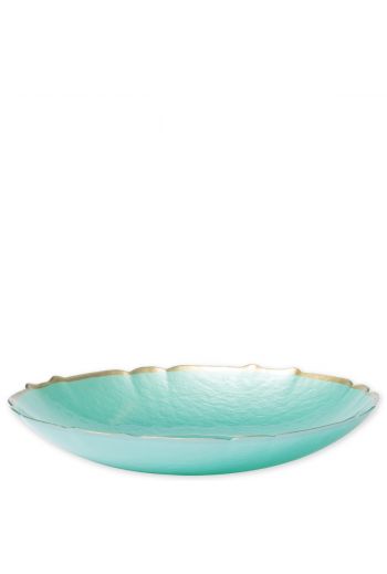 Vietri Baroque Glass Aqua Large Bowl