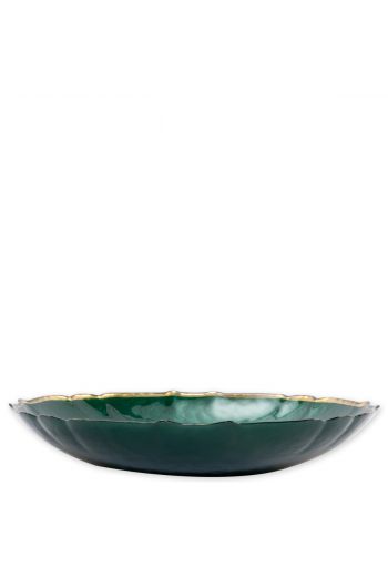 Vietri Baroque Glass Emerald Large Bowl