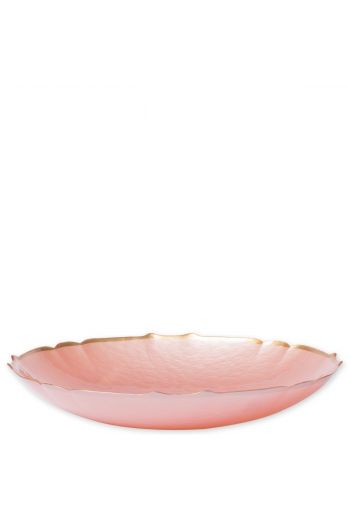 Vietri Baroque Glass Pink Large Bowl