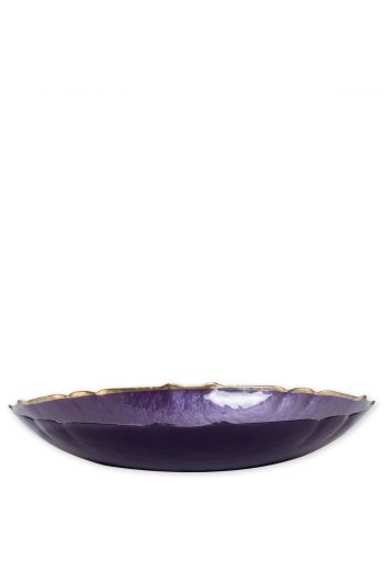 Vietri Baroque Glass Purple Large Bowl